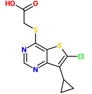 (image for) MC017122 [(6-Chloro-7-cyclopropylthieno[3,2-d]pyrimidin-4-yl)sulfanyl]acetic acid